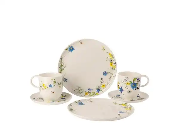 Bild 1 von Rosenthal Geschirr-Set »Brillance Fleurs des Alpes Set 6-tlg.« (6-tlg), Fine China-Porzellan, Bone China