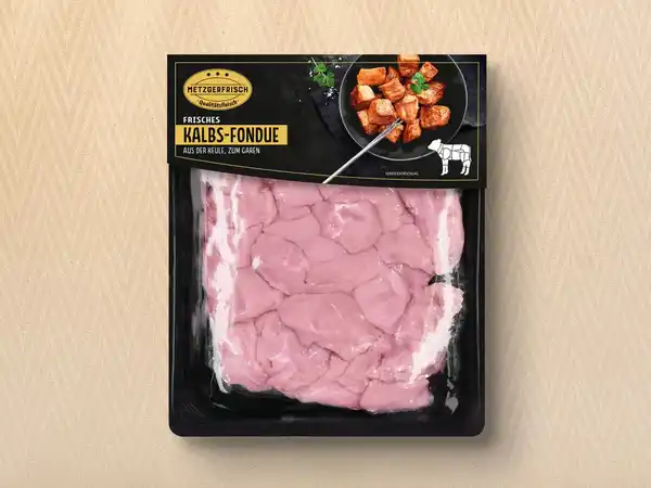 Bild 1 von Metzgerfrisch Premium Frisches Kalbs-Fonduefleisch,  500 g