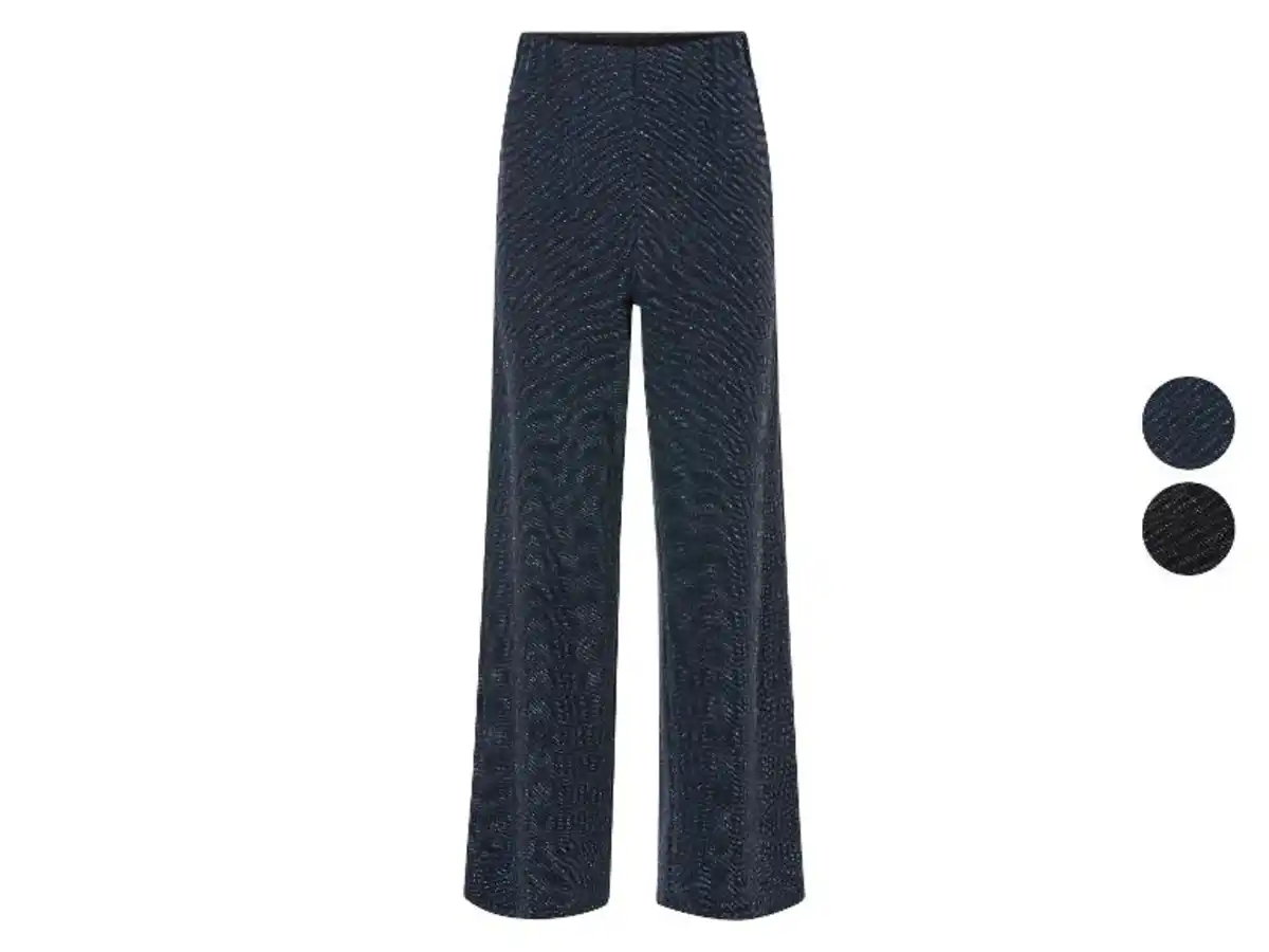 Bild 1 von esmara® Damen Wide-Leg-Hose mit edlem Glitzereffekt