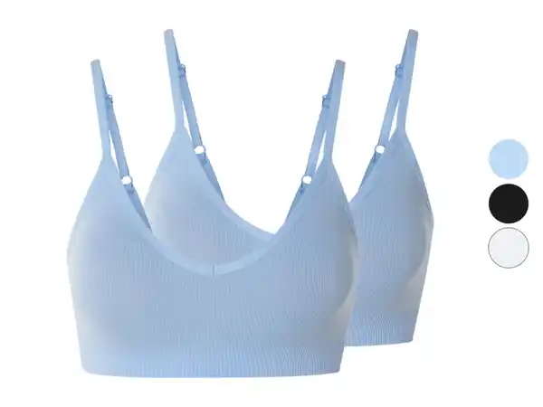 Bild 1 von esmara® Damen Bustier, 2 Stück, in modischer Ripp-Qualität