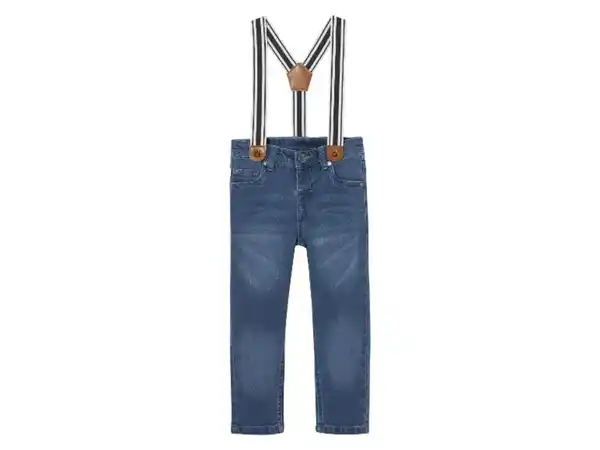 Bild 2 von lupilu® Kinder Jeans, Slim Fit, mit Hosenträgern