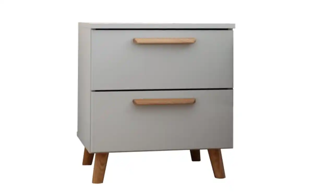 Bild 2 von Rauch - Nachttisch Skandi, seidengrau, 47 x 54 cm, mit 2 Schubkästen