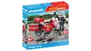 Bild 1 von PLAYMOBIL 71466 ACTION HEROES Feuerwehrmotorrad am Unfallort