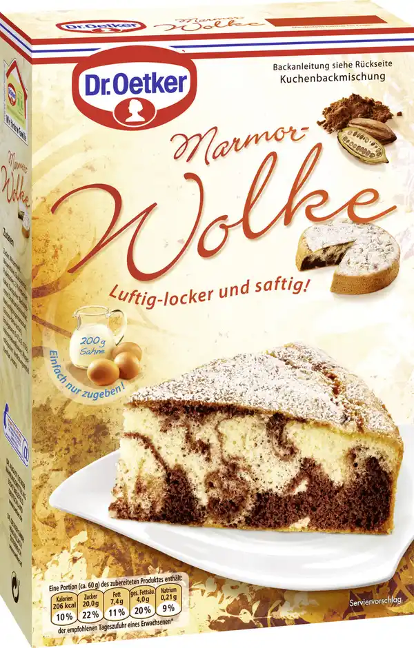 Bild 1 von Dr.Oetker Backmischung Marmor-Wolke 455G