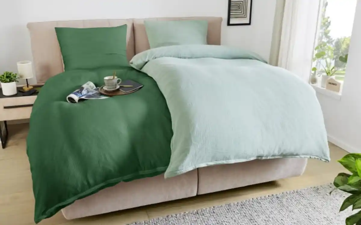 Bild 2 von Bettwäsche-Set, salbei, 155 x 200 cm