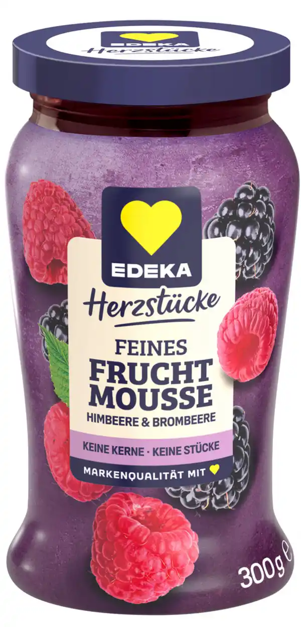 Bild 1 von EDEKA Feines Fruchtmousse Himbeer & Brombeer 300G