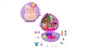 Polly Pocket Puppen und Spielset, Reisespielzeug, Igel-Café-Schatulle