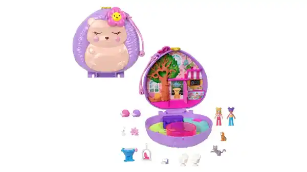 Bild 1 von Polly Pocket Puppen und Spielset, Reisespielzeug, Igel-Café-Schatulle