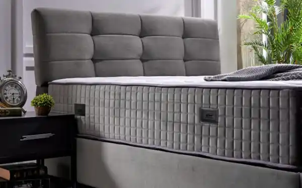 Bild 2 von Polsterbett Naomi, grau, 180 x 200 cm, inkl. Bettkasten