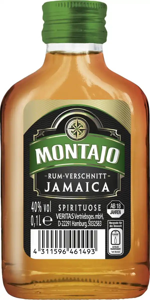 Bild 1 von Montajo Jamaica Rum Versschnitt 40% 100ML