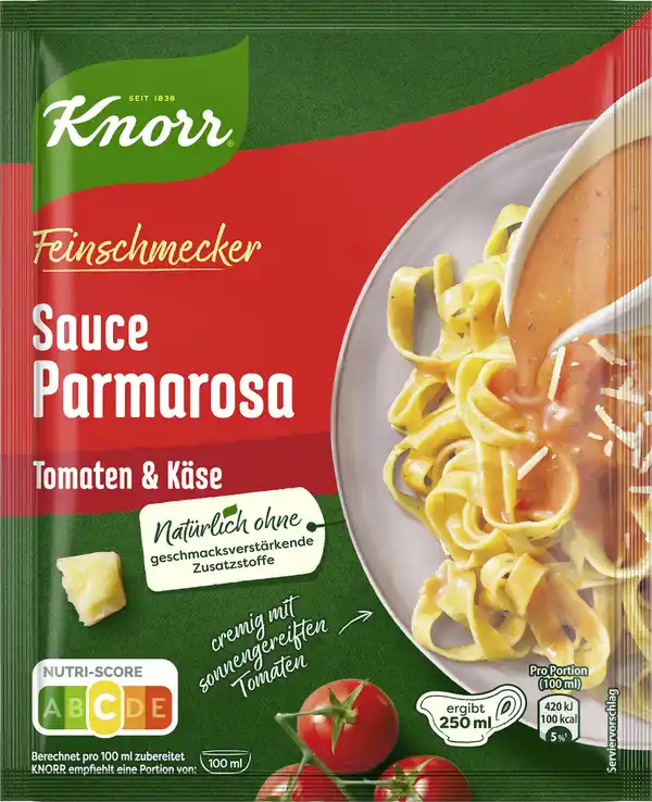 Bild 1 von Knorr Spaghetteria Sauce Parmarosa Tomaten & Käse ergibt 250ML