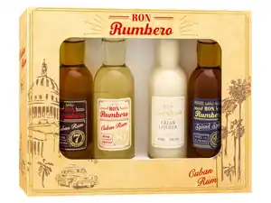 Ron Rumbero Tasting-Set 4 x 0,04l, 15-38% Vol