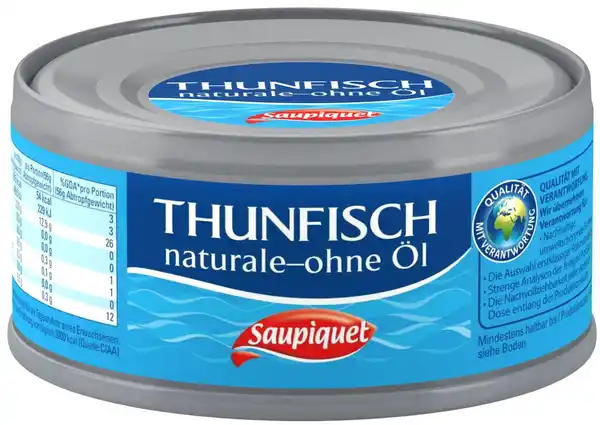 Bild 1 von Saupiquet Thunfisch Naturale ohne Öl 185G