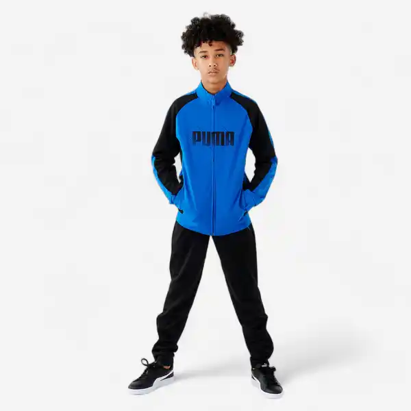 Bild 1 von Puma Trainingsanzug Kinder Synthetik atmungsaktiv - schwarz/blau