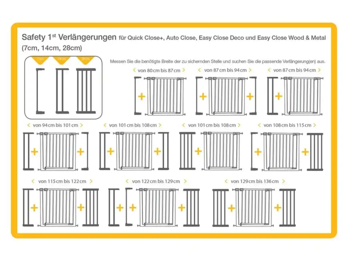 Bild 3 von Safety 1st Safety 1st Verlängerung für Türschutzgitter » U - Pressure Fit Extension+«, Klemmbefestigung, 7, 14 oder 28 cm