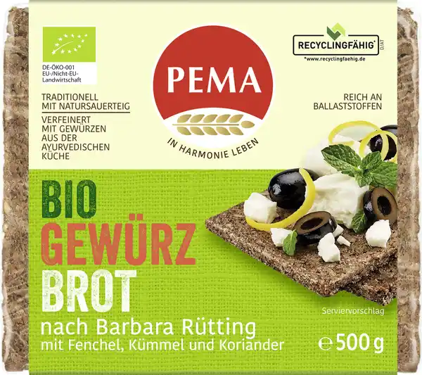 Bild 1 von Pema Bio Gewürz Brot nach Barbara Rütting 500G