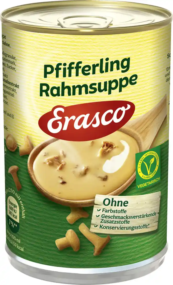 Bild 1 von Erasco Pfifferling Rahmsuppe 390ML