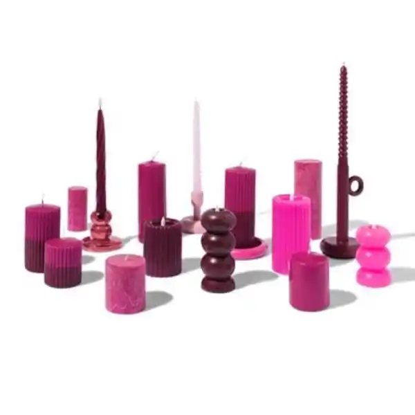 Bild 4 von Kerze LED gedreht dunkelrot