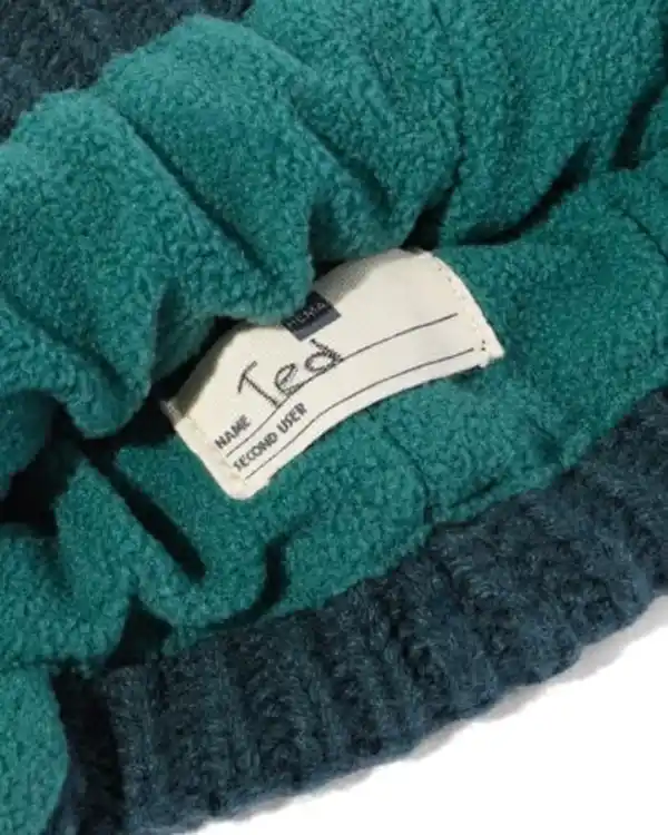 Bild 2 von Gestreifte Babymütze mit Bommel bunt