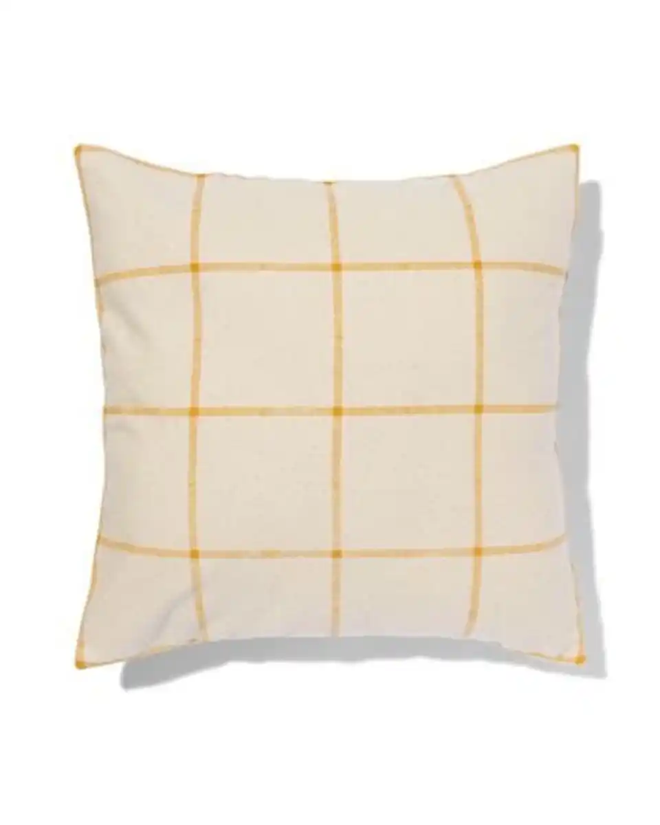 Bild 1 von Kissenbezug 50x50, Karo, Natur-Gelb