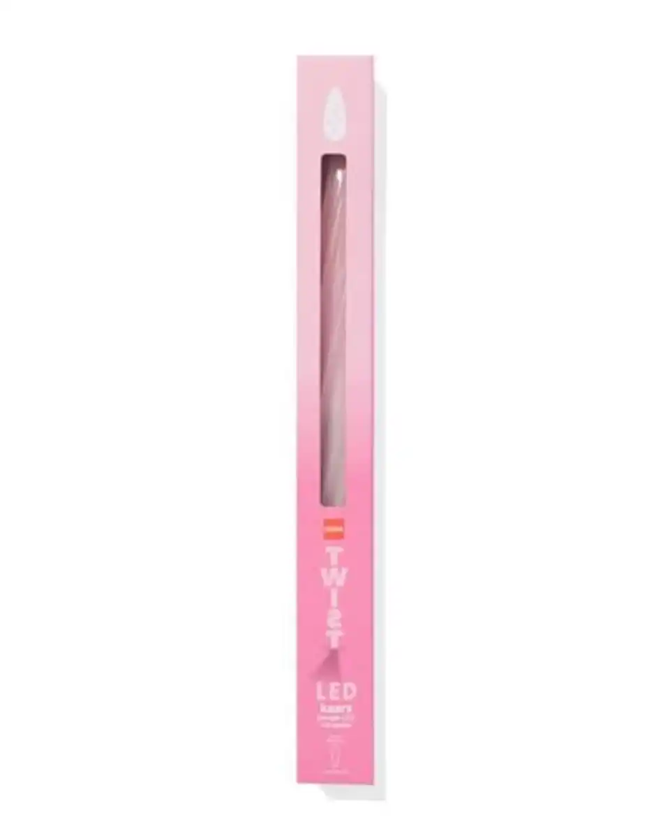 Bild 3 von LED-Kerze, gedreht, mit Wachs Ø2,3 × 28,3 hellrosa