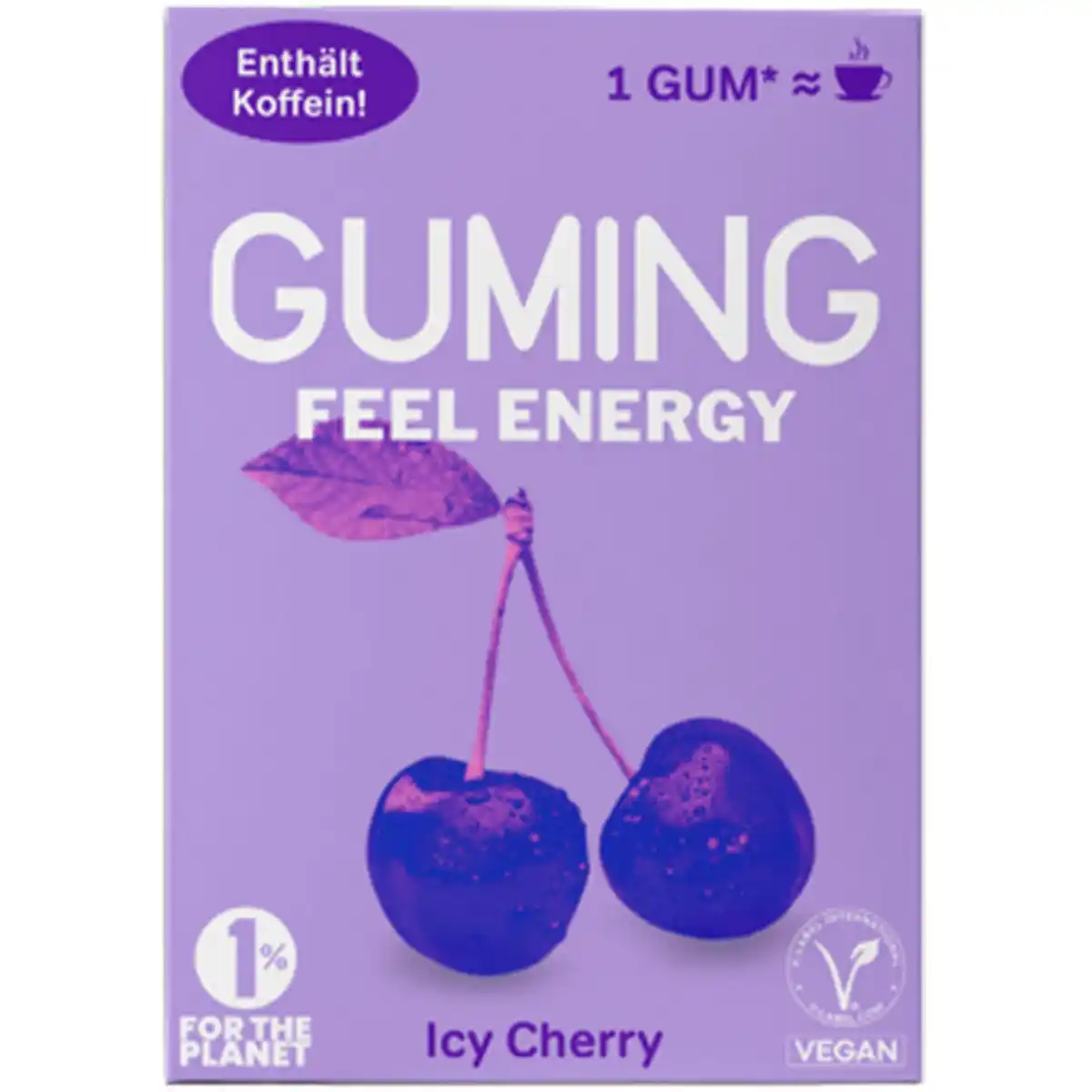 Bild 1 von GUMING 2 x Energy Kaugummi Icy Cherry