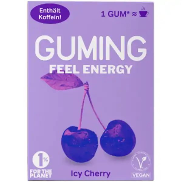 Bild 1 von GUMING 2 x Energy Kaugummi Icy Cherry