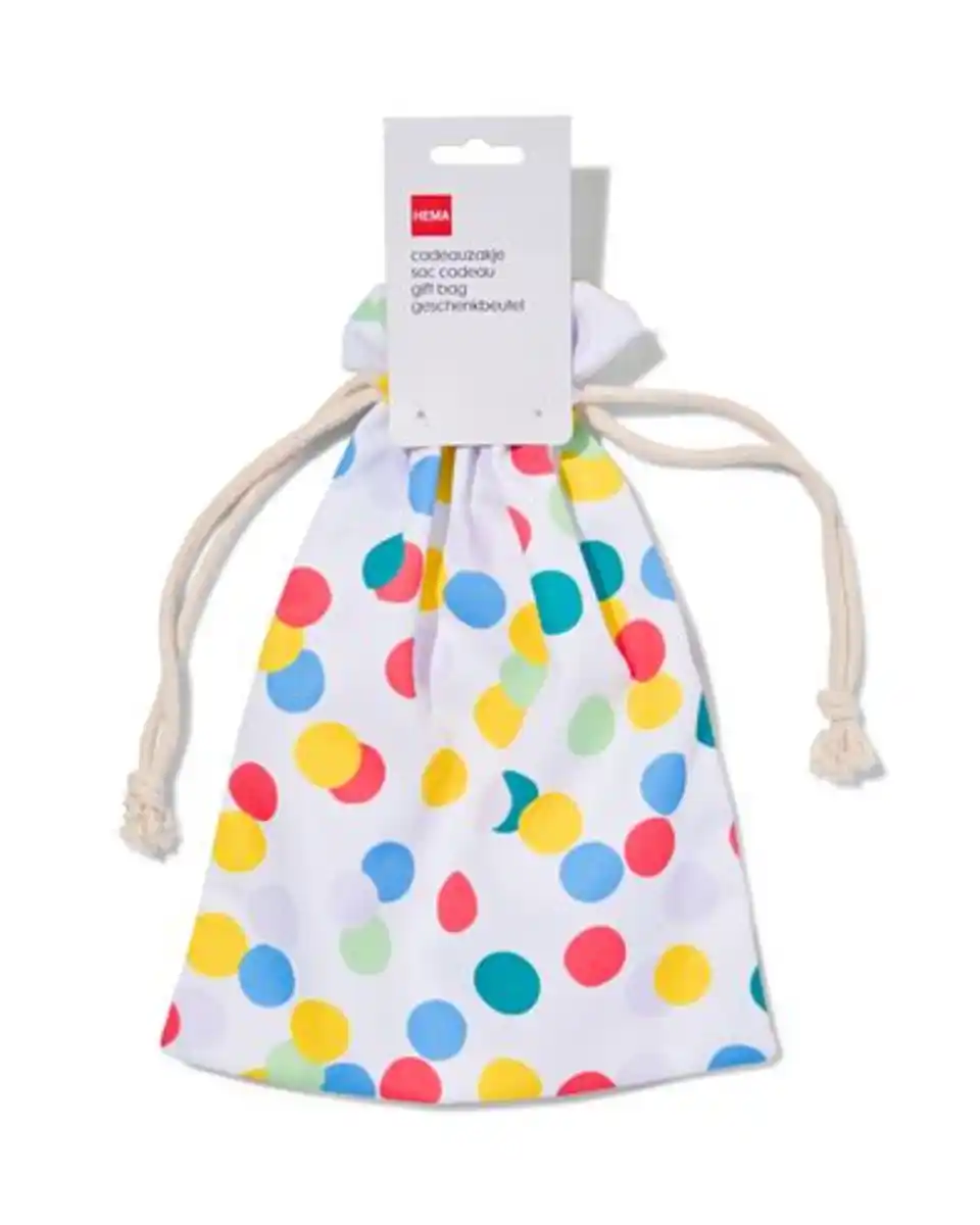 Bild 2 von Geschenktasche, Stoff, 28 x 20 cm, Punkte