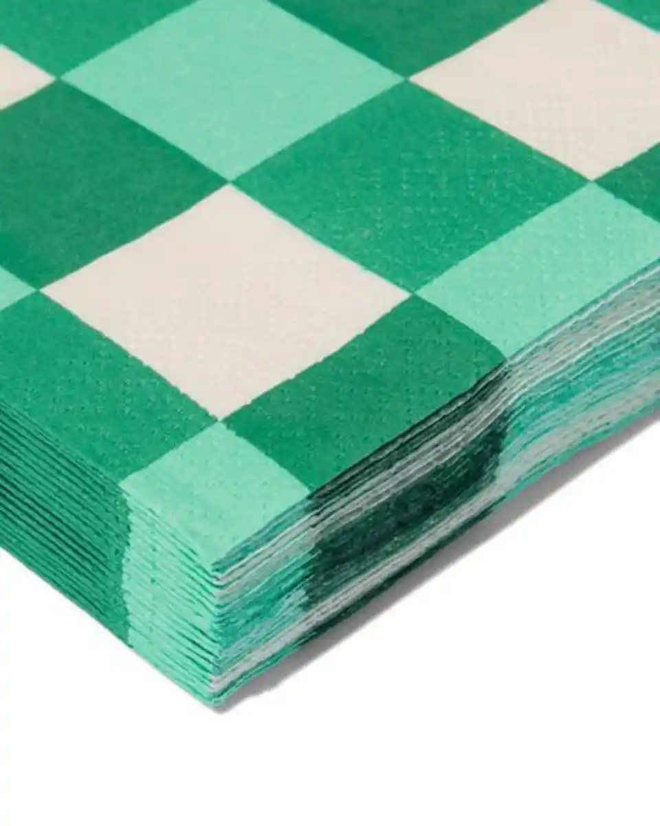 Bild 2 von Servietten 33x33 Papier Karo - 20 Stück