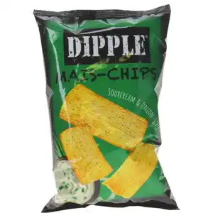 Dipple 3 x Mais-Chips Sour Cream & Onion