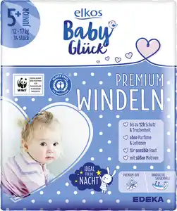 elkos Babyglück Windeln Gr.5+ Junior 12-17KG 34ST