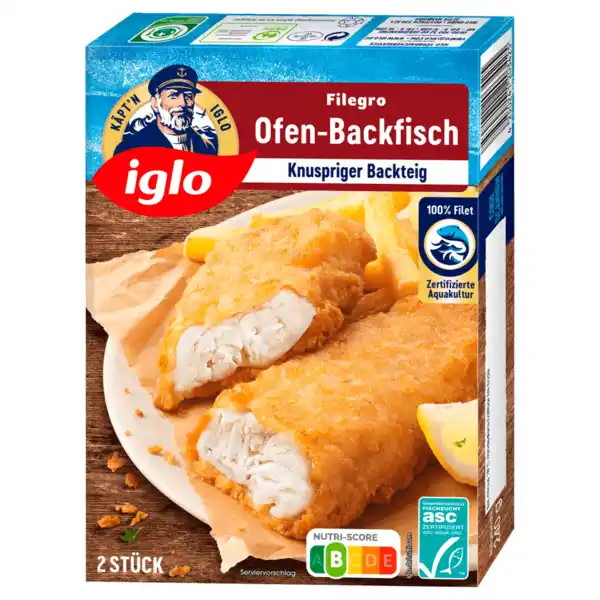 Bild 1 von Iglo Filegro traditioneller Ofen-Backfisch 240g