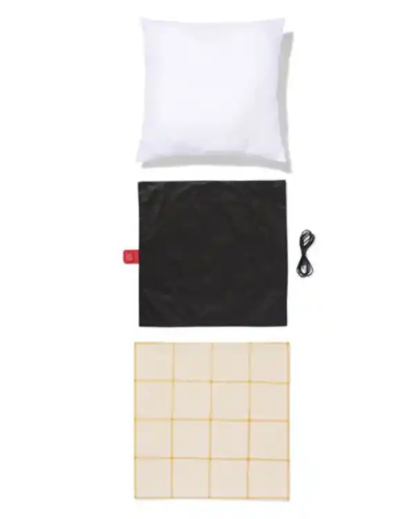 Bild 2 von Kissenbezug 50x50, Karo, Natur-Gelb