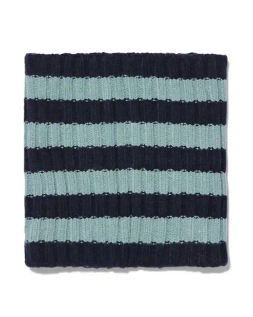 Bild 2 von Kinder-Rollkragenschal mit Rippenmuster gestreift