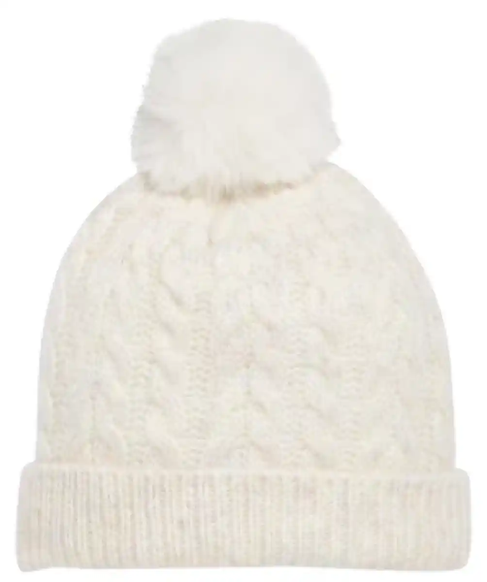 Bild 1 von Winter-Strickmütze Ergee, gefüttert, weiß melange