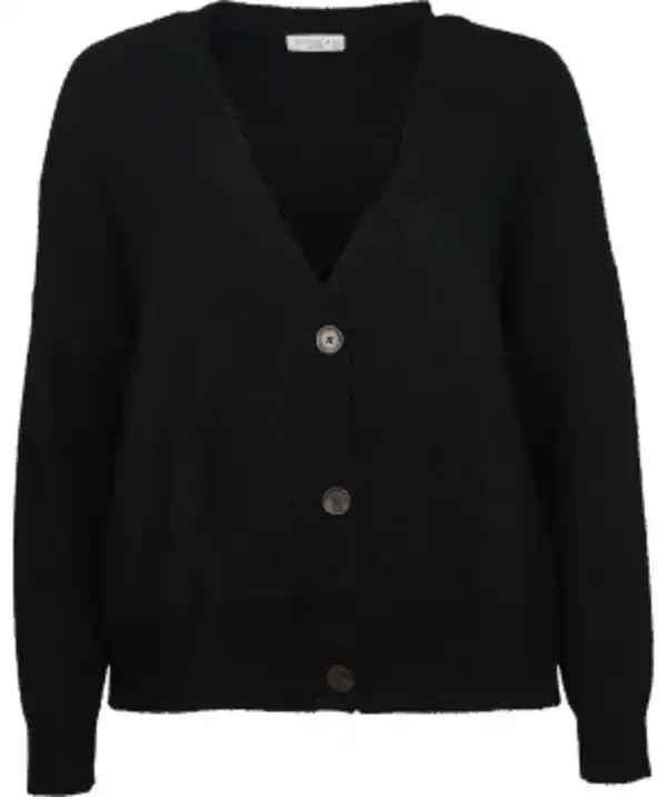 Bild 1 von Schicke Strickjacke Knopfleiste, schwarz