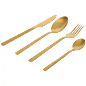 Goldfarbenes Besteckset