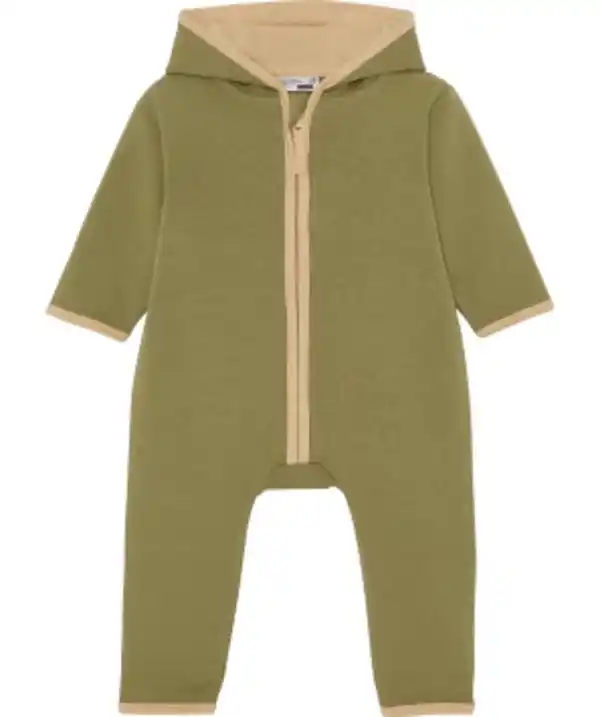 Bild 1 von Newborn Sweat-Strampler Ergee, Kapuze, Khaki