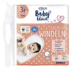 EDEKA elkos Baby Glück Windeln Gr.3 Midi 5-9kg 46ST