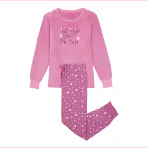 Fleece Pyjama, Lila, S36/38