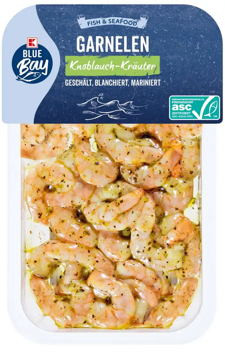 Bild 1 von K-BLUE BAY Marinierte Garnelen, 200-g-Packg.