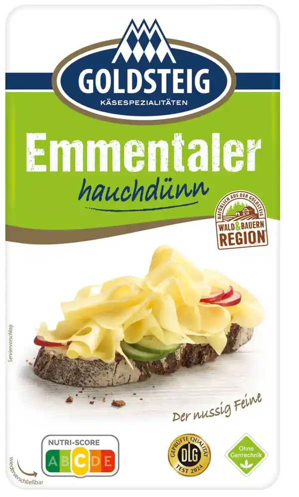 Bild 1 von GOLDSTEIG Emmentaler oder Almdammer, 125-g-Packg.