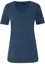 Bild 1 von T-Shirt mit tiefem V-Ausschnitt mit Bio-Baumwolle, 56/58, Blau