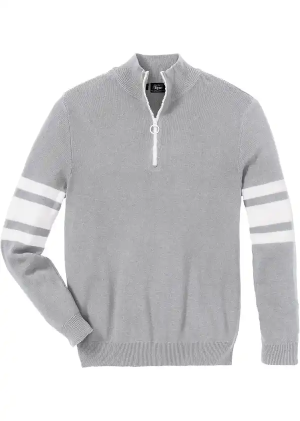 Bild 1 von Troyer Pullover mit recycelter Baumwolle, 44/46 (S), Grau