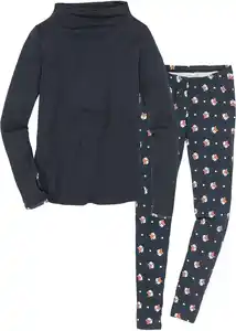 Pyjama mit Leggings, 32/34, Blau