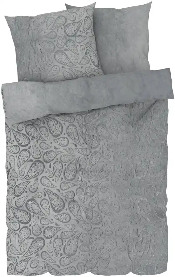 Bild 2 von LIV&BO® Plüsch-Bettwäsche-Set ca. 200 x 220 cm, 3-teilig