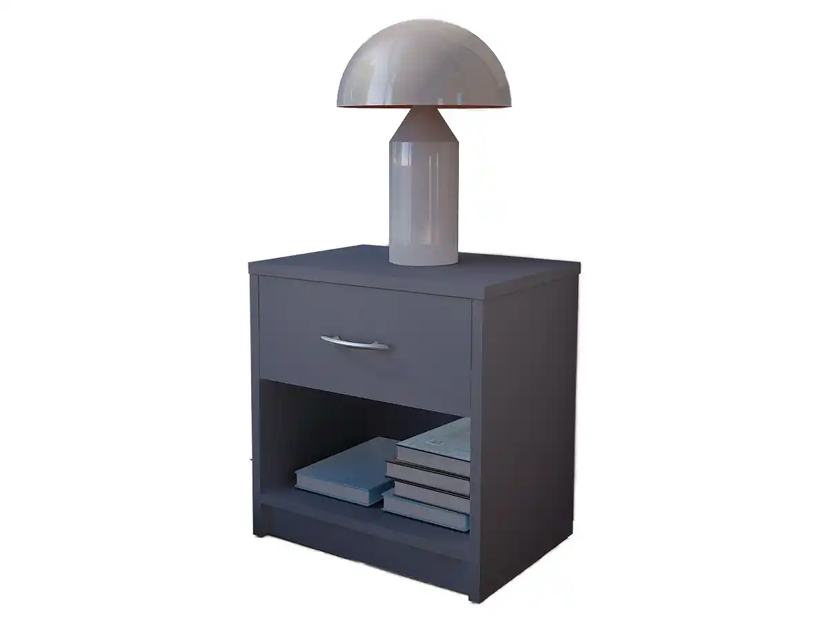 Bild 1 von Nachttisch graphit 39 cm x 28 cm Schublade Ablagefach - PEPE