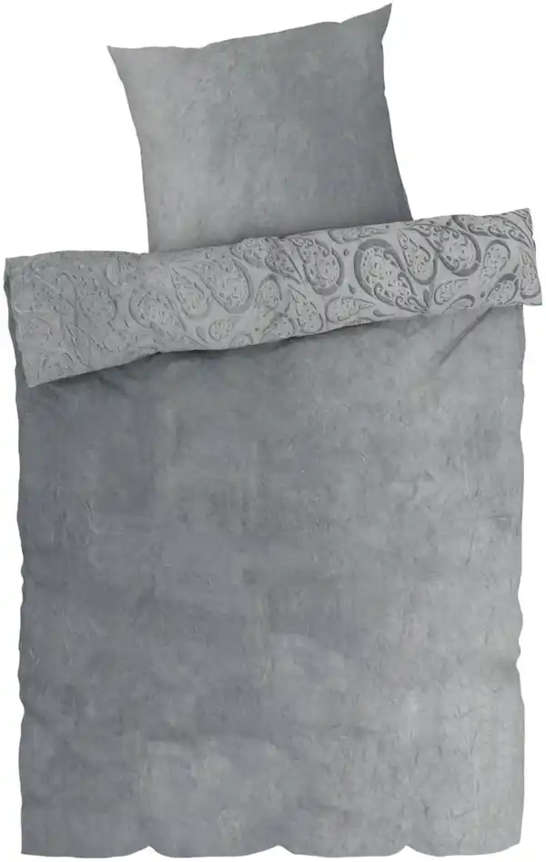 Bild 3 von LIV&BO® Plüsch-Bettwäsche-Set ca. 135 x 200 cm, 2-teilig