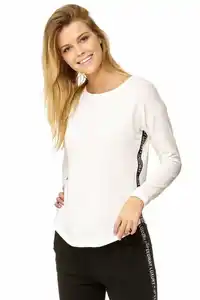 Decay Langarmshirt mit schwarzen Seitenstreifen