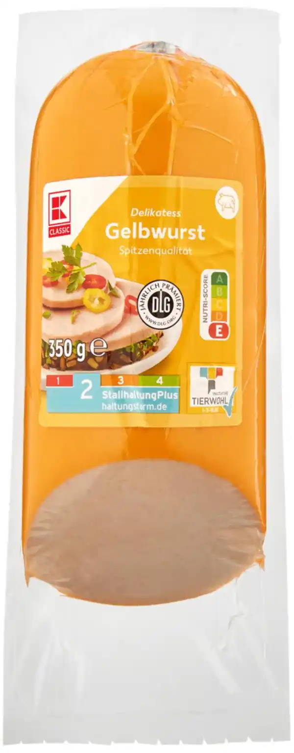 Bild 1 von K-CLASSIC Gelb- oder Schinkenwurst, 350-g-Stück